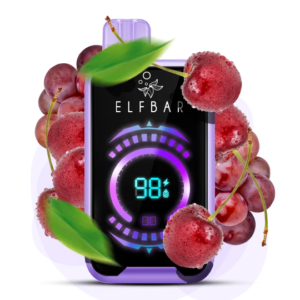 Grape Cherry Elf Bar flavor blends grape and cherry.